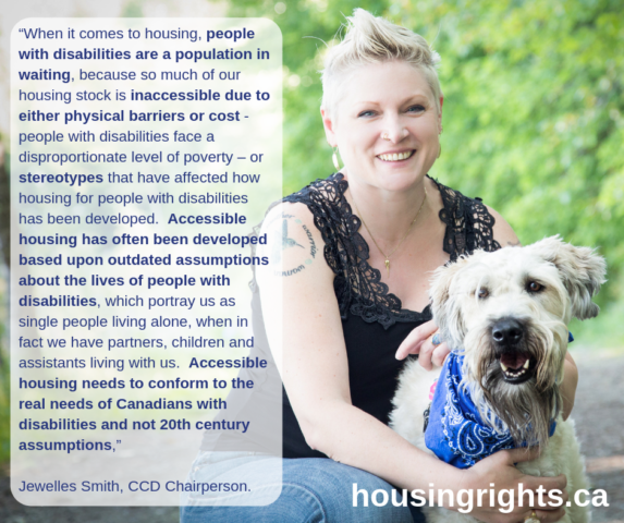 Quote from CCD Chair with link to housingrights.ca